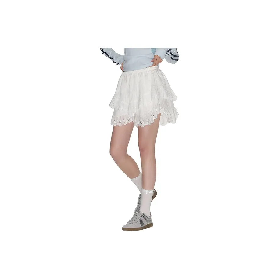 Guuka Hero Повседневные короткие юбки Женские Белые