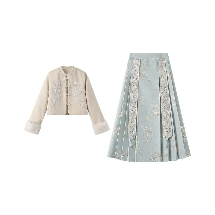 CHICCLO Комплект Одежды Топ + Длинная Юбка Женская Ханьфу