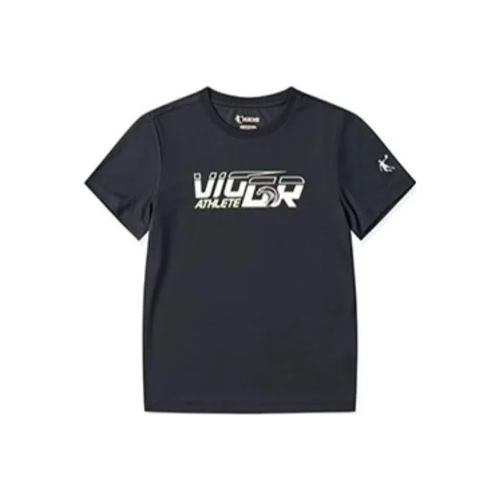 QIAODAN Черная Kids T-рубашка