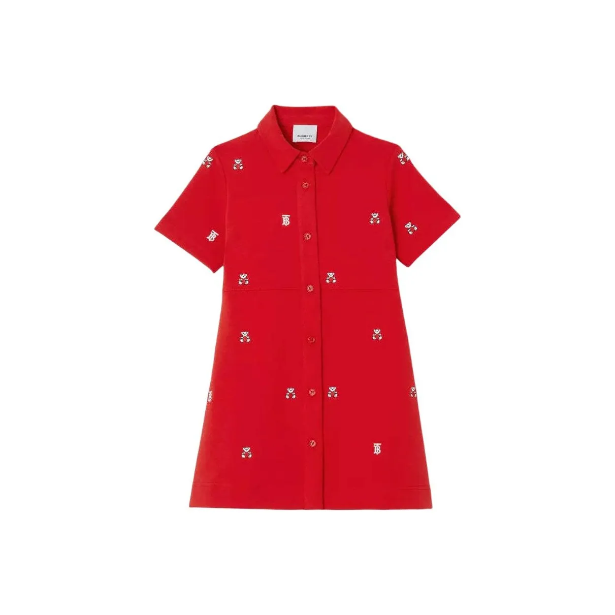 Платье Burberry SS23 Ярко-красное Детское