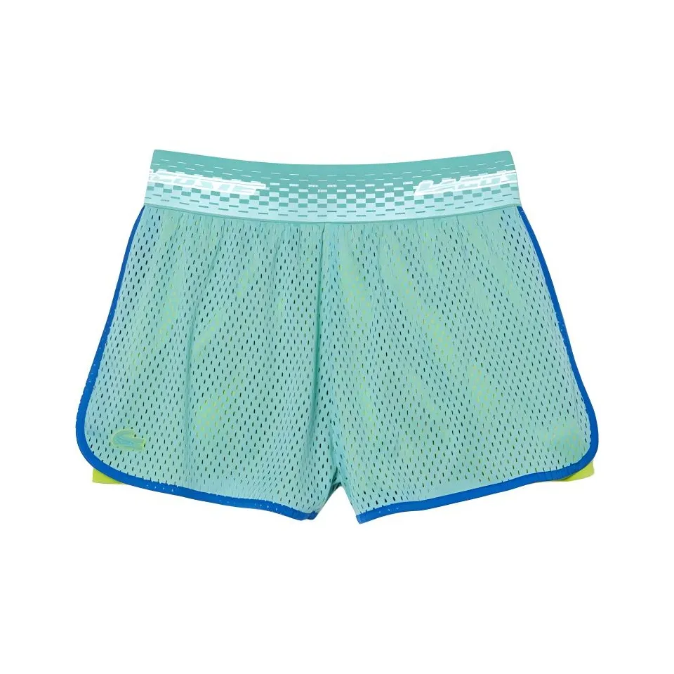 LACOSTE Sports Shorts Women's Green/Yellow