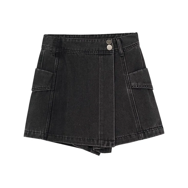 COVT Denim Shorts Women's Black Gray