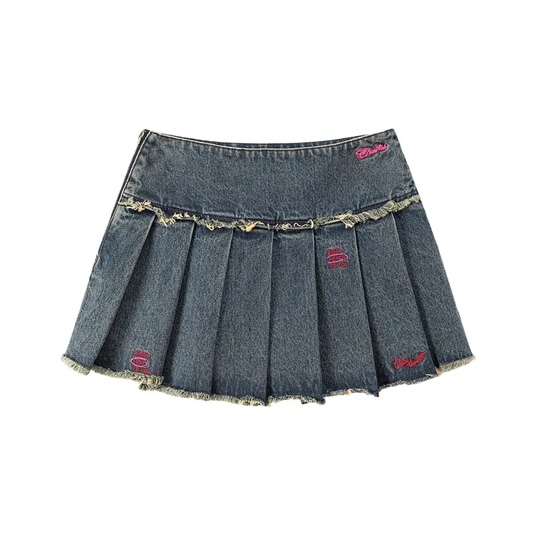 CHUU Casual Short Skirts Women's Dark Denim Blue