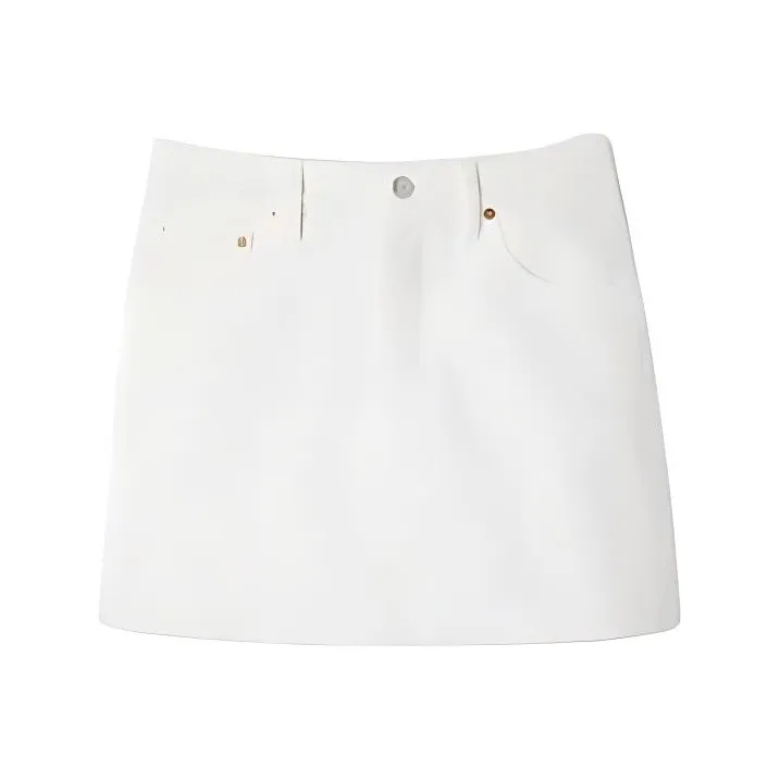 GUCCI Denim Short Skirts Women's White