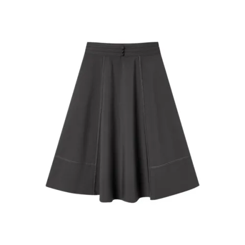 Pit Dark Coffee Женские Повседневные Длинные Юбки
