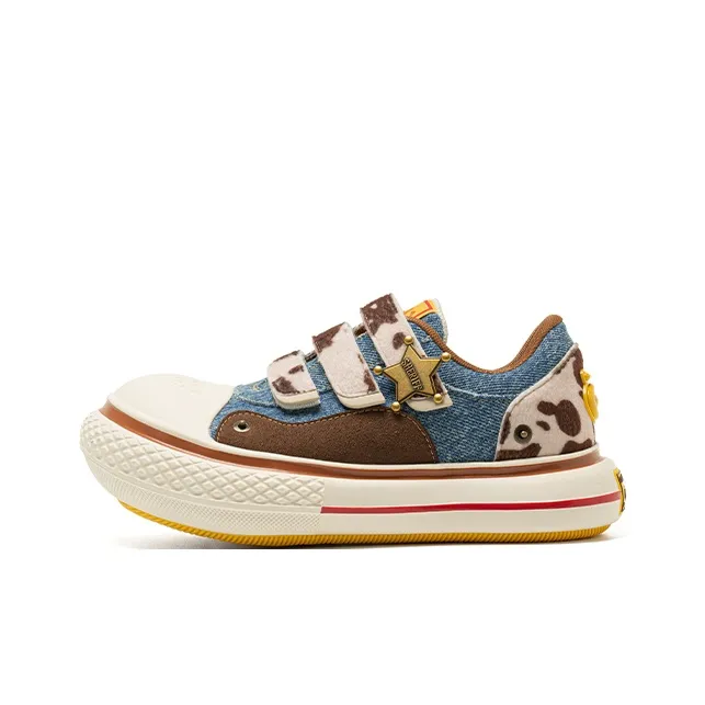 Disney x OLD ORDER Slip-resistant Abrasion-resistant Low-top Canvas Shoes Unisex Woody Blue Horsehair