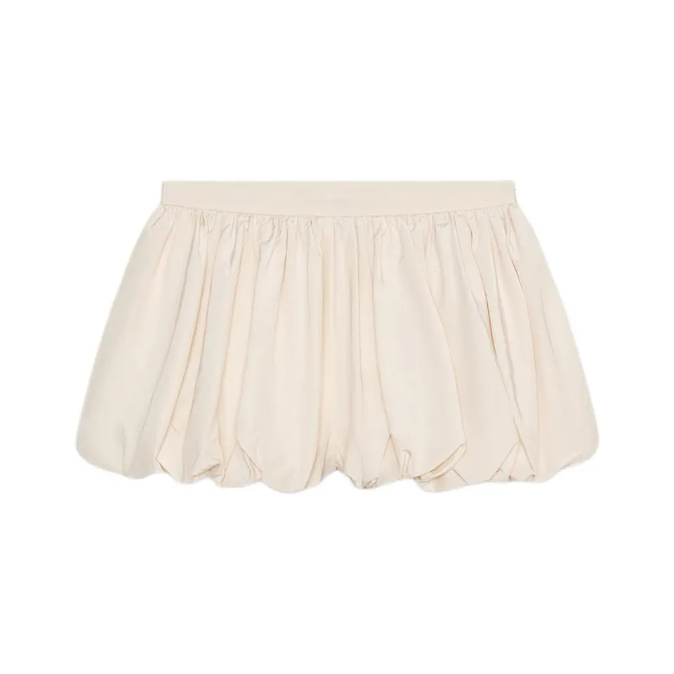 ZARA Повседневные короткие юбки Женские Бежевый