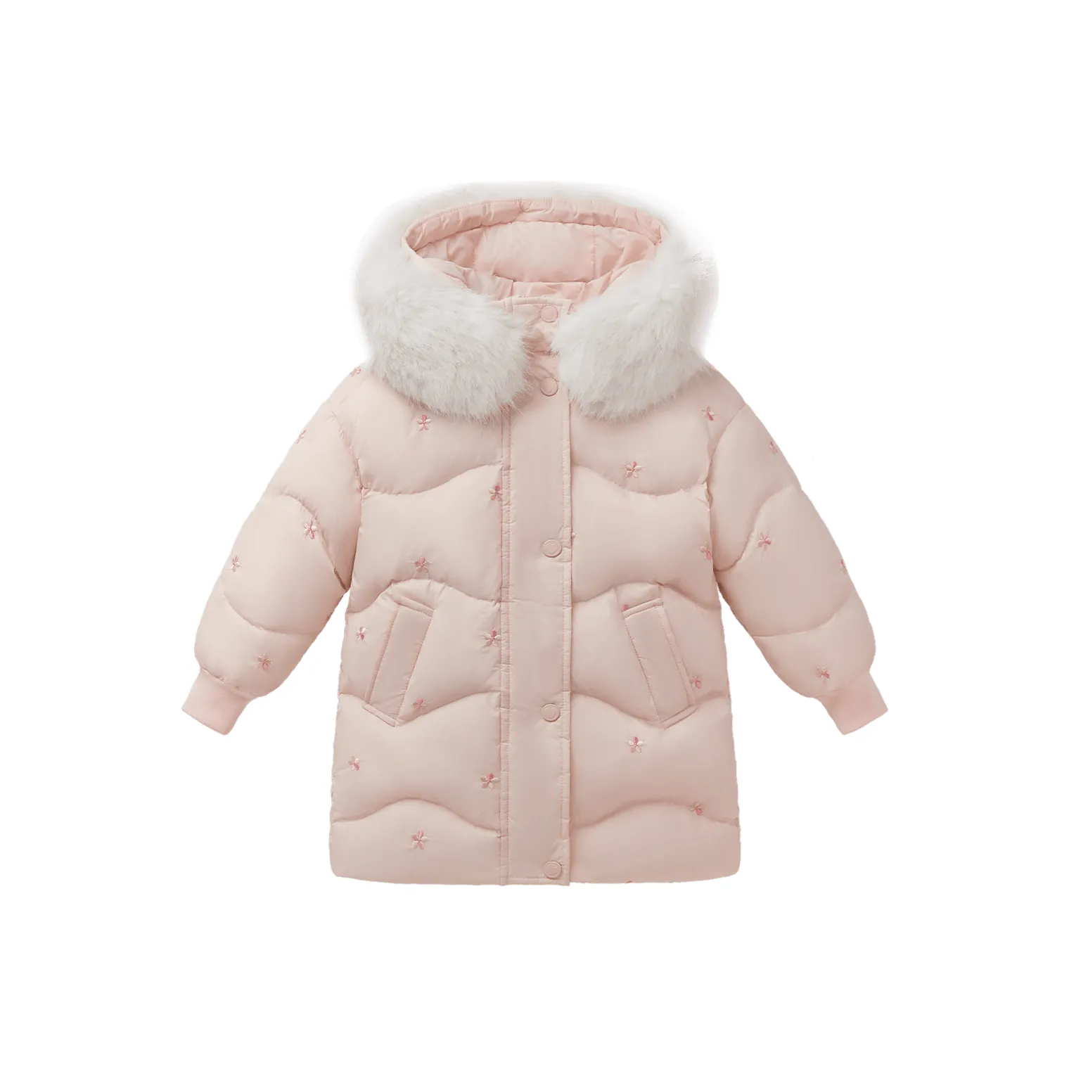 JELLYBABY Пуховик Розовый для детей 3-7 лет