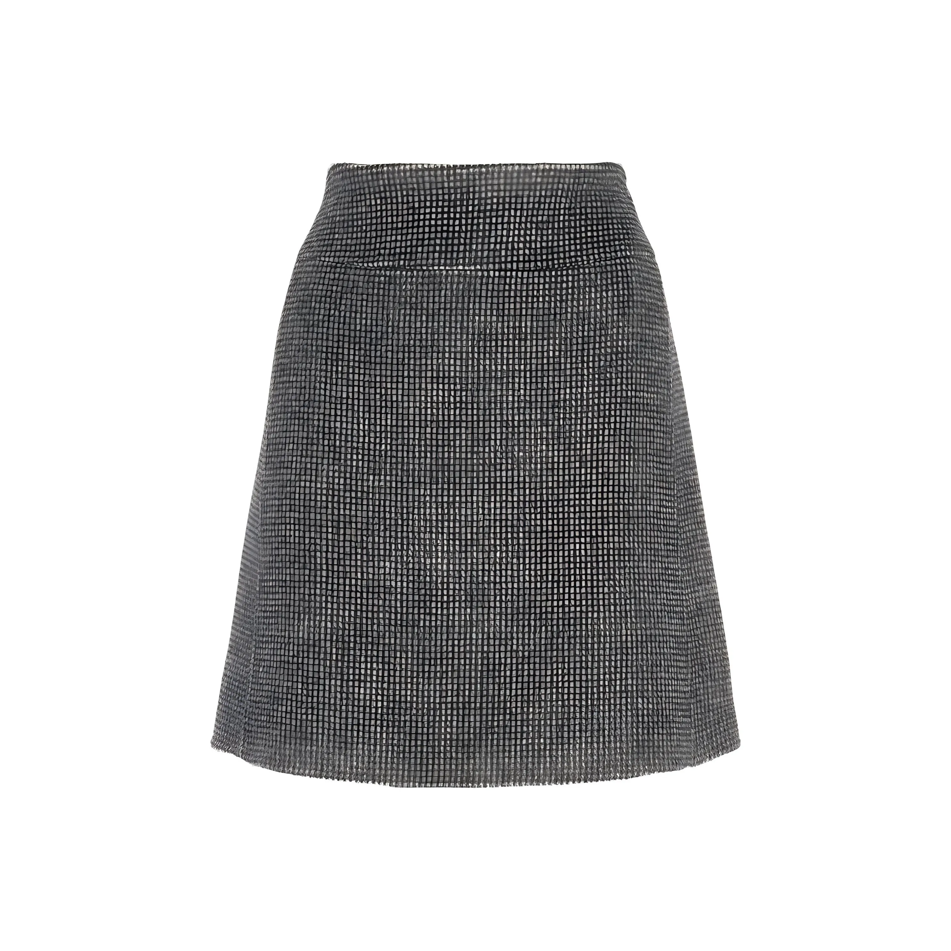 'S MAX MARA Checkered Mini Skirt