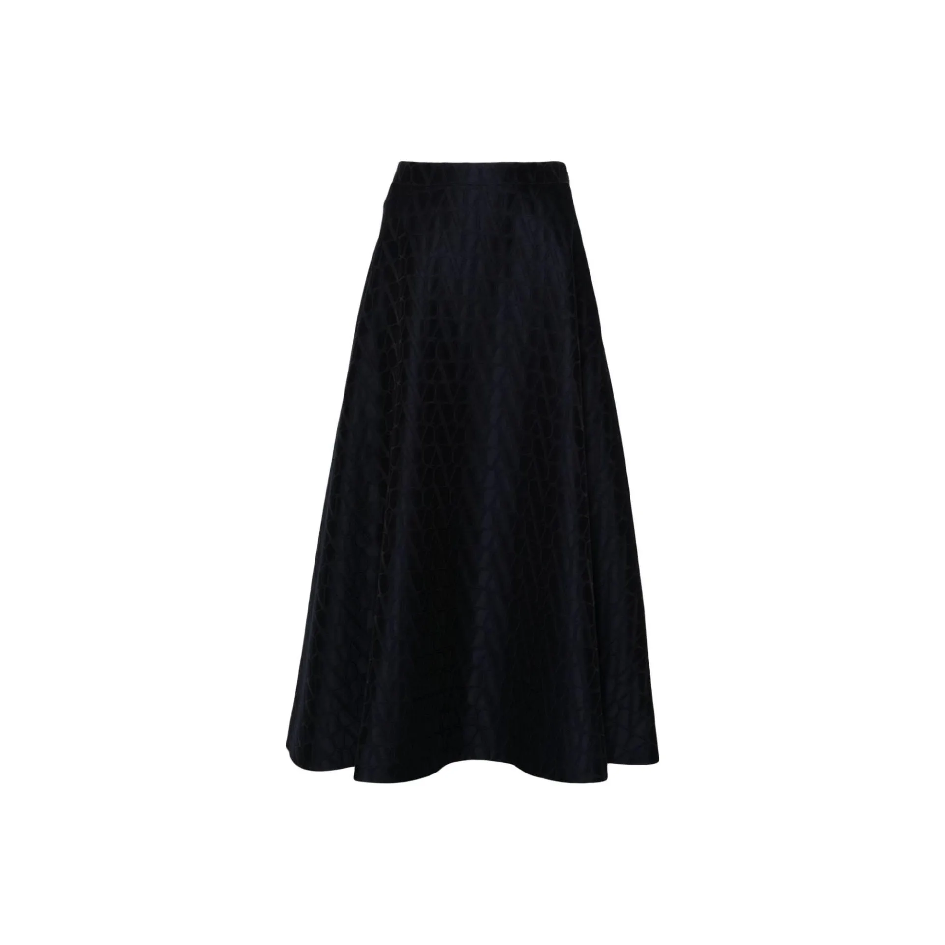Valentino All Over Logo Patterned Pleated Skirt