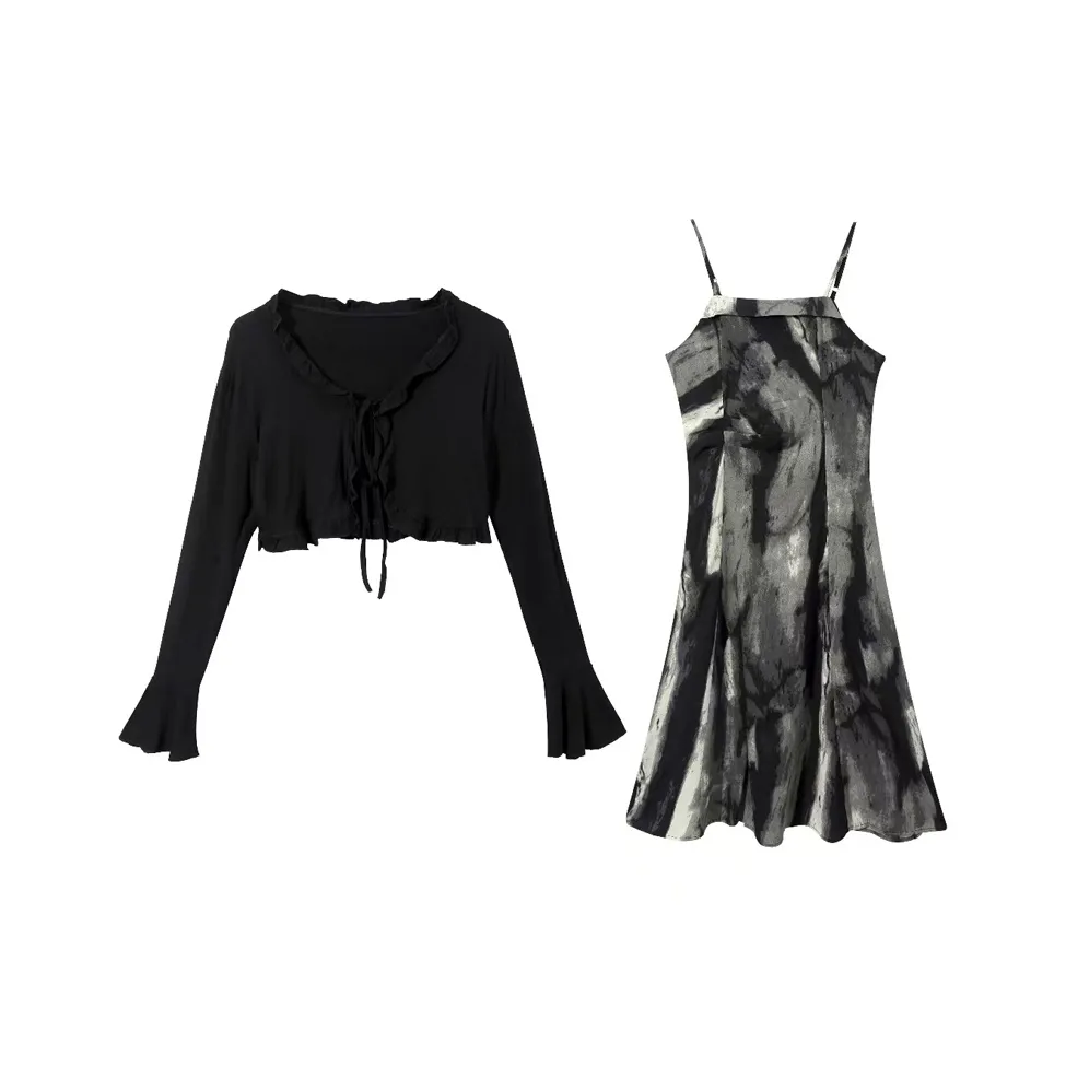Incolore Two Piece Skirt Sets Women's Cardigan+Dress