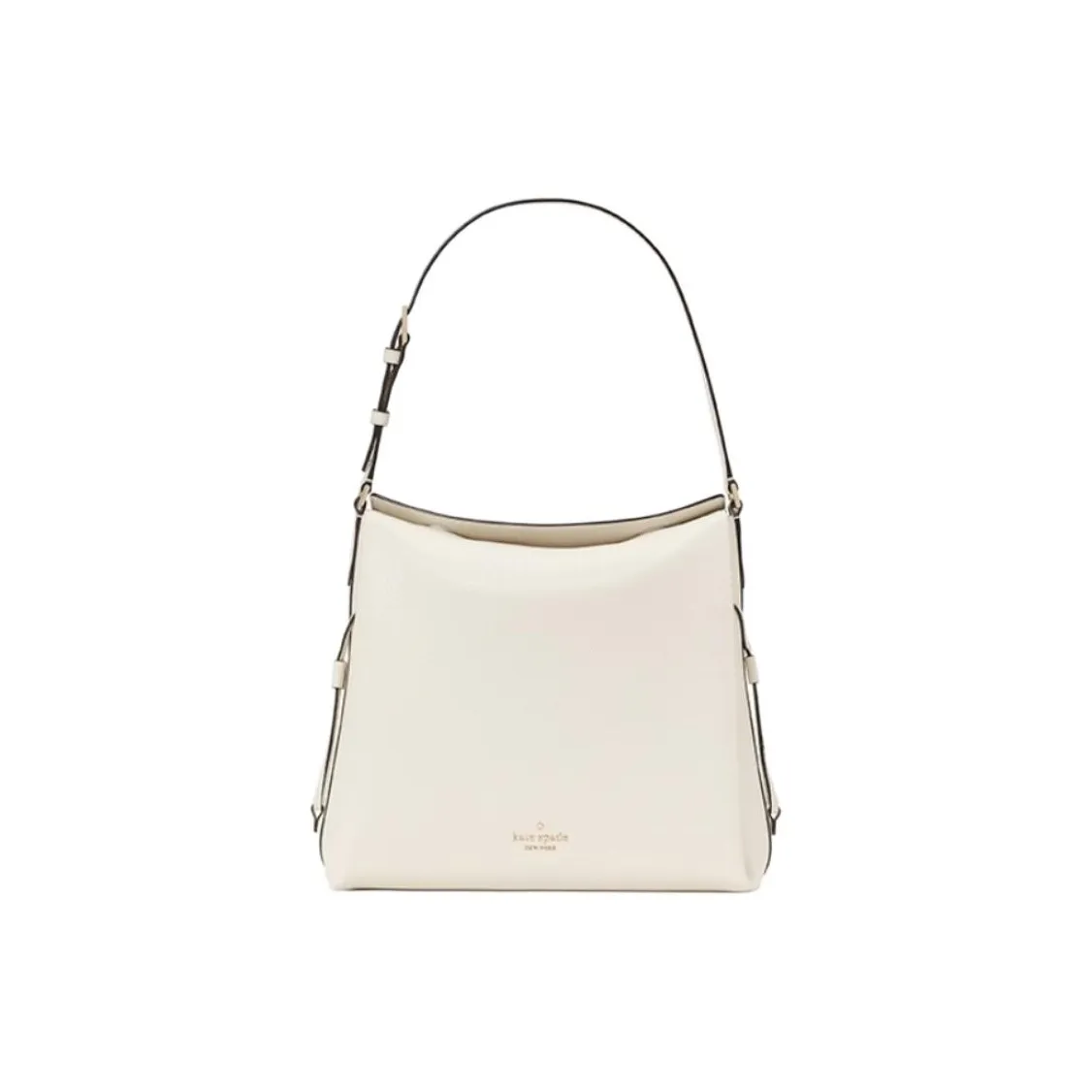 Kate Spade Dumpling Litchi Grain Cow Leather Shoulder Bag Tubas Women's Parchment Paper White