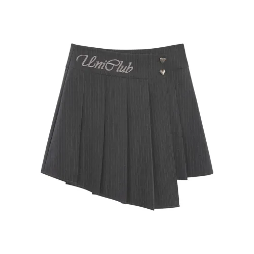 Unifree Серые полосы Женские Повседневные короткие юбки