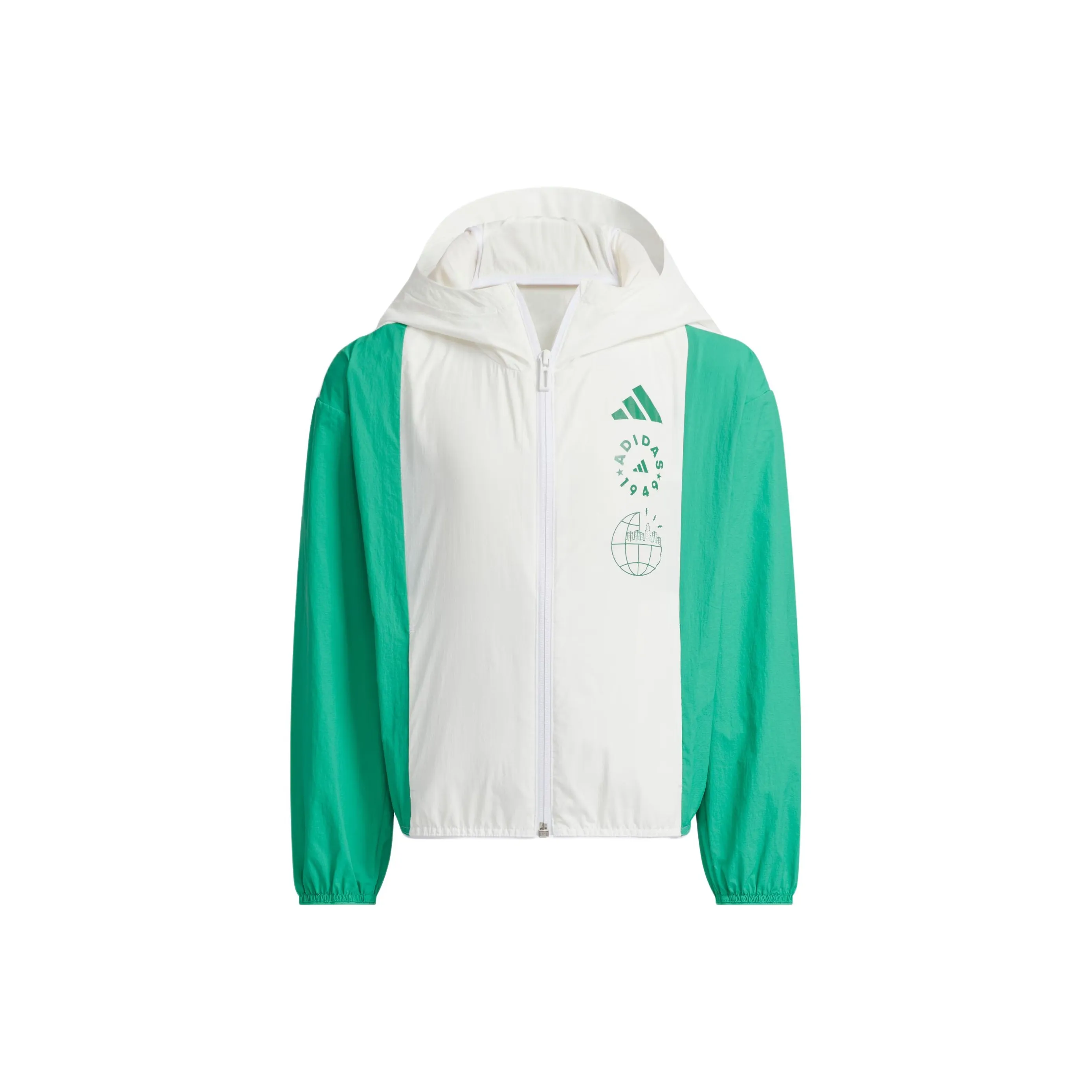 Adidas Куртка Белый Светлый Газонный Зеленый Дети Возраст 3-7 Лет