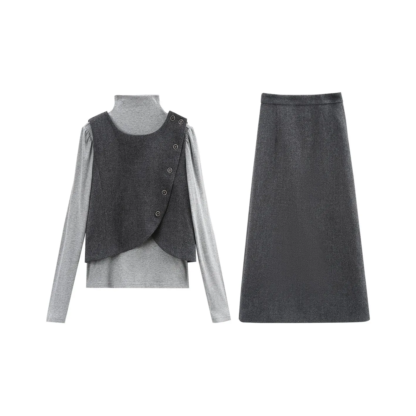 Комплект с юбкой A Paradise For Awakening женский серый