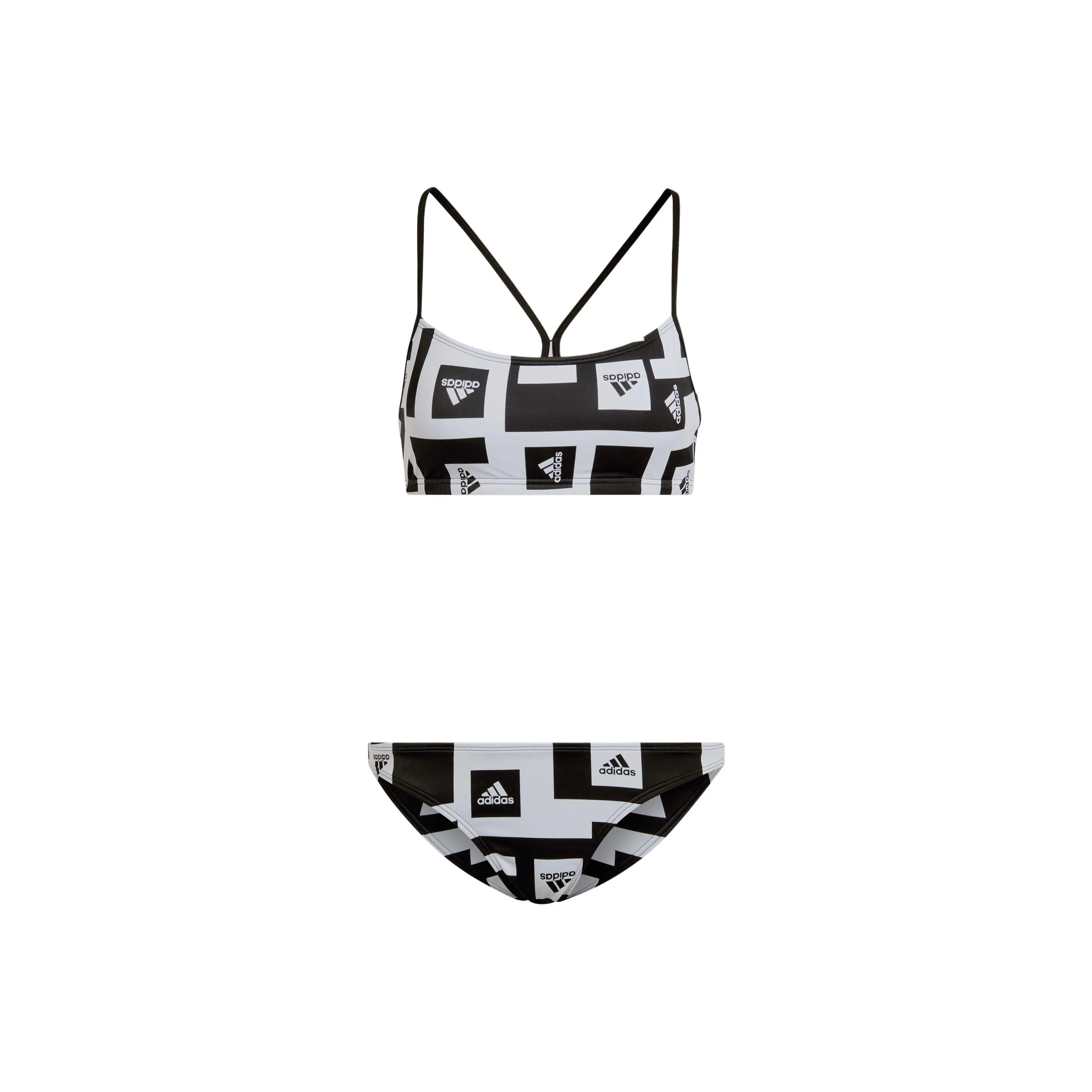 Adidas LOGO GRAPHIC BIKINI Two Piece Swimsuits Women's White/Black