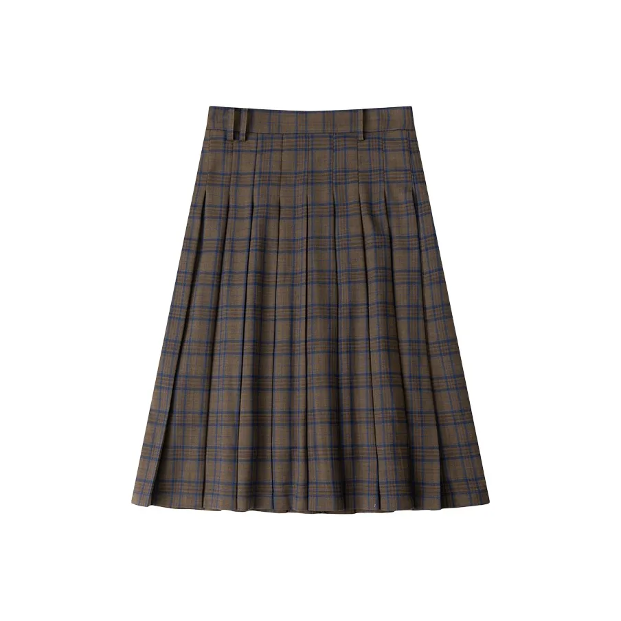 CYCLE DOCUMENT Повседневные короткие юбки Женские Хаки зеленый Клетка