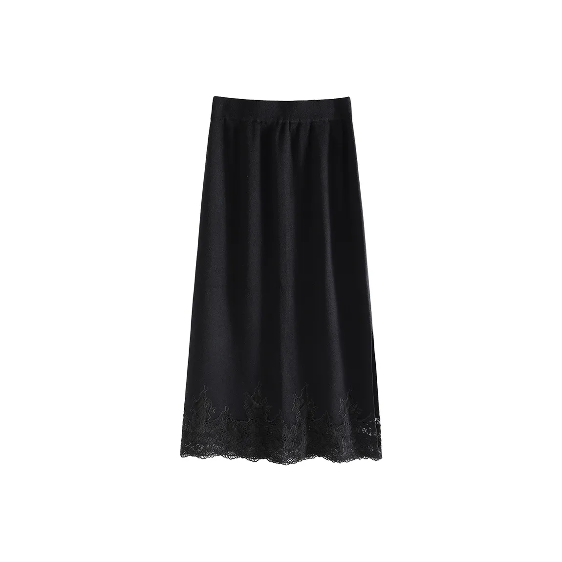 Акомодация Повседневная Длинная Юбка Женская Черная