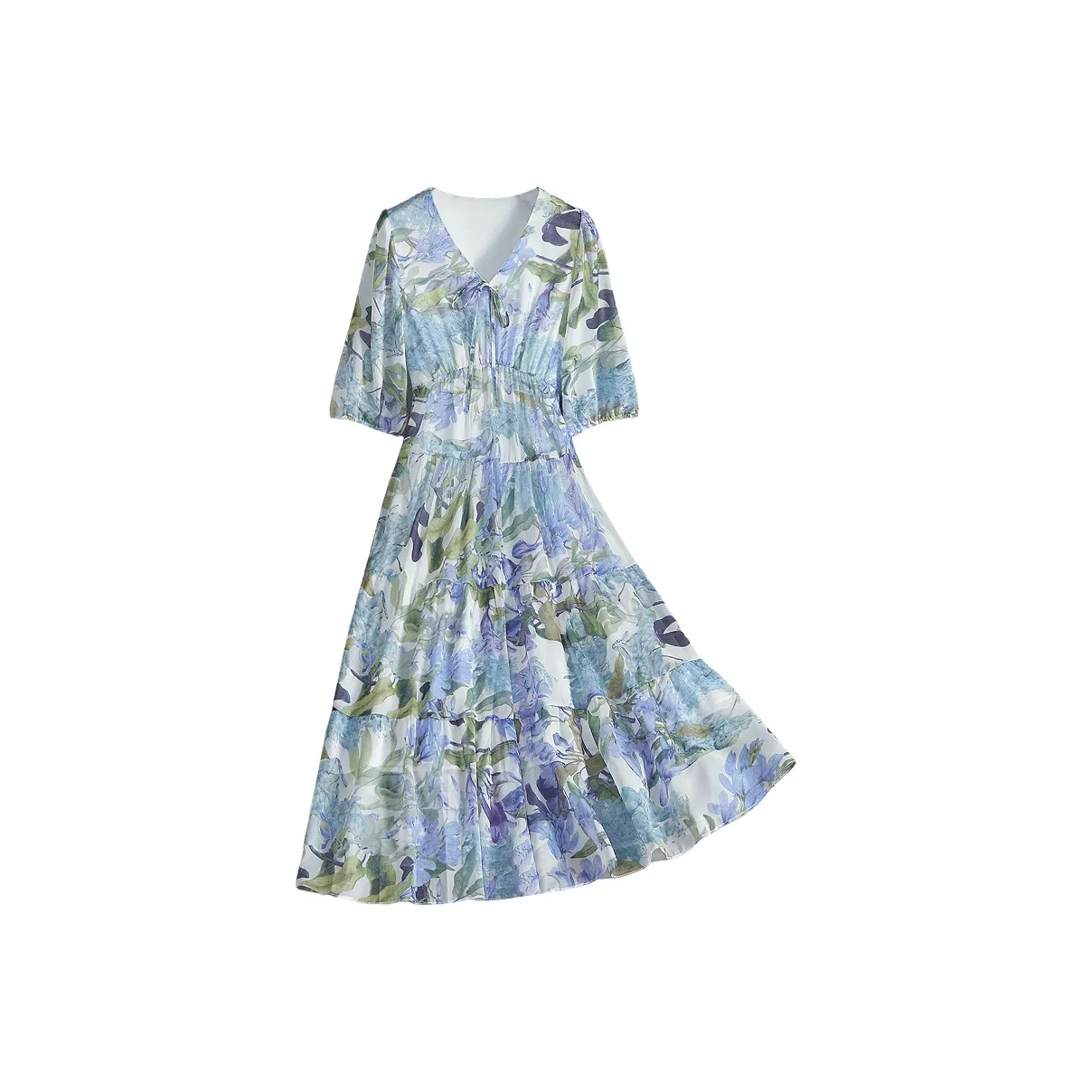 TOUCH Long Sleeved Dress Women's Blue Purple Multicolor