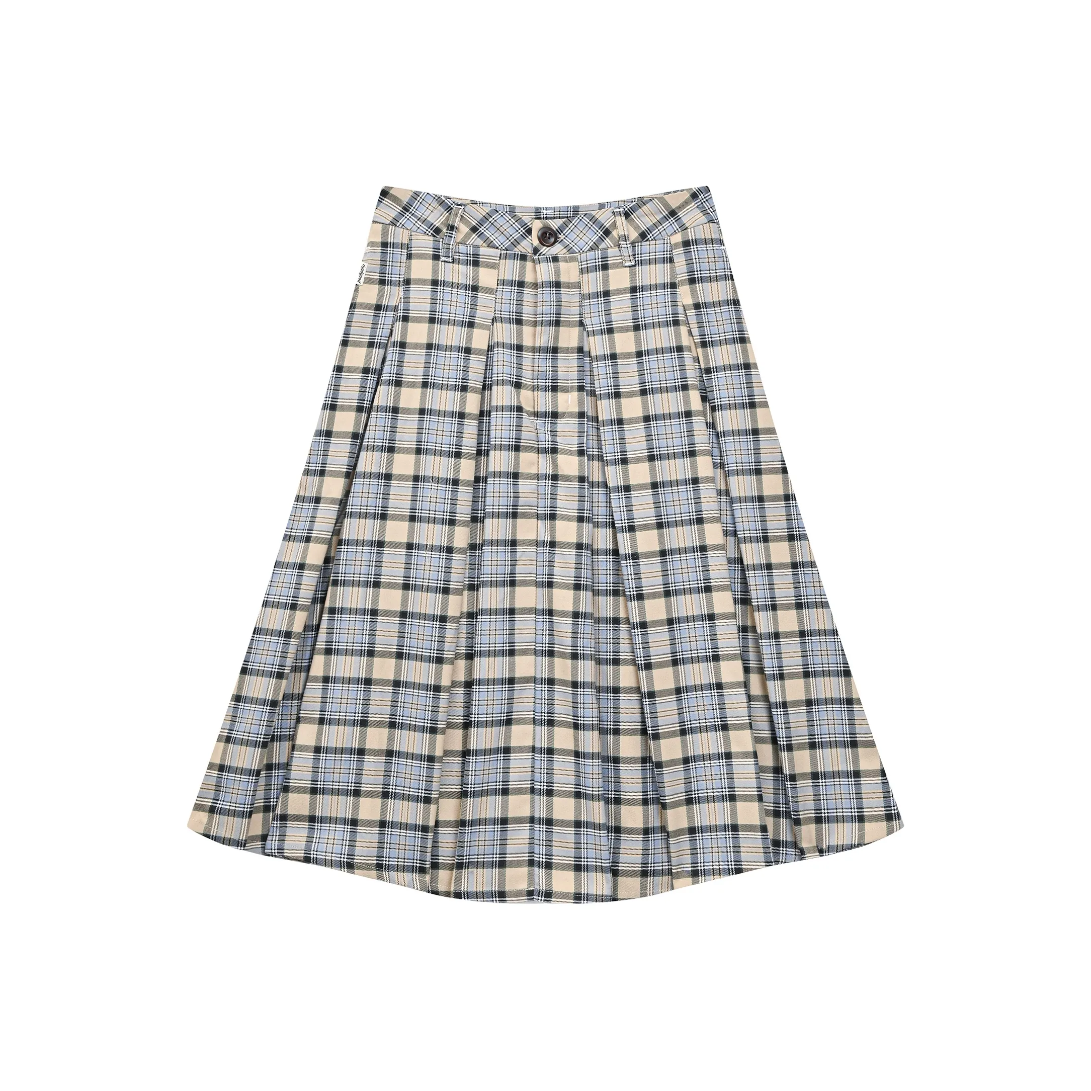 madgood Повседневная длинная юбка унисекс синяя черная клетка