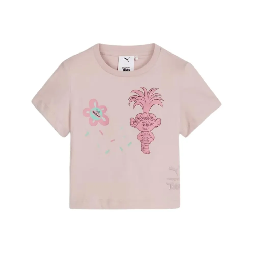 PUMA TROLLS Collaboration Series T-Shirt Light Purple Children Aged 3-7 Years