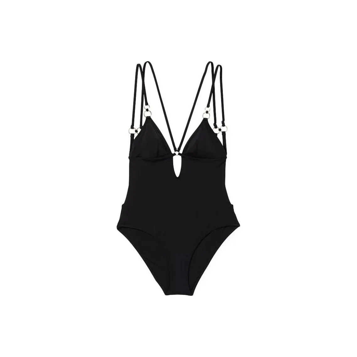 Victoria's Secret ван-пис купальник женский кружево вверх черный