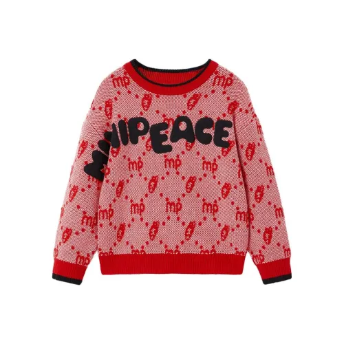 Mini Peace Красный Школьный возраст Свитеры