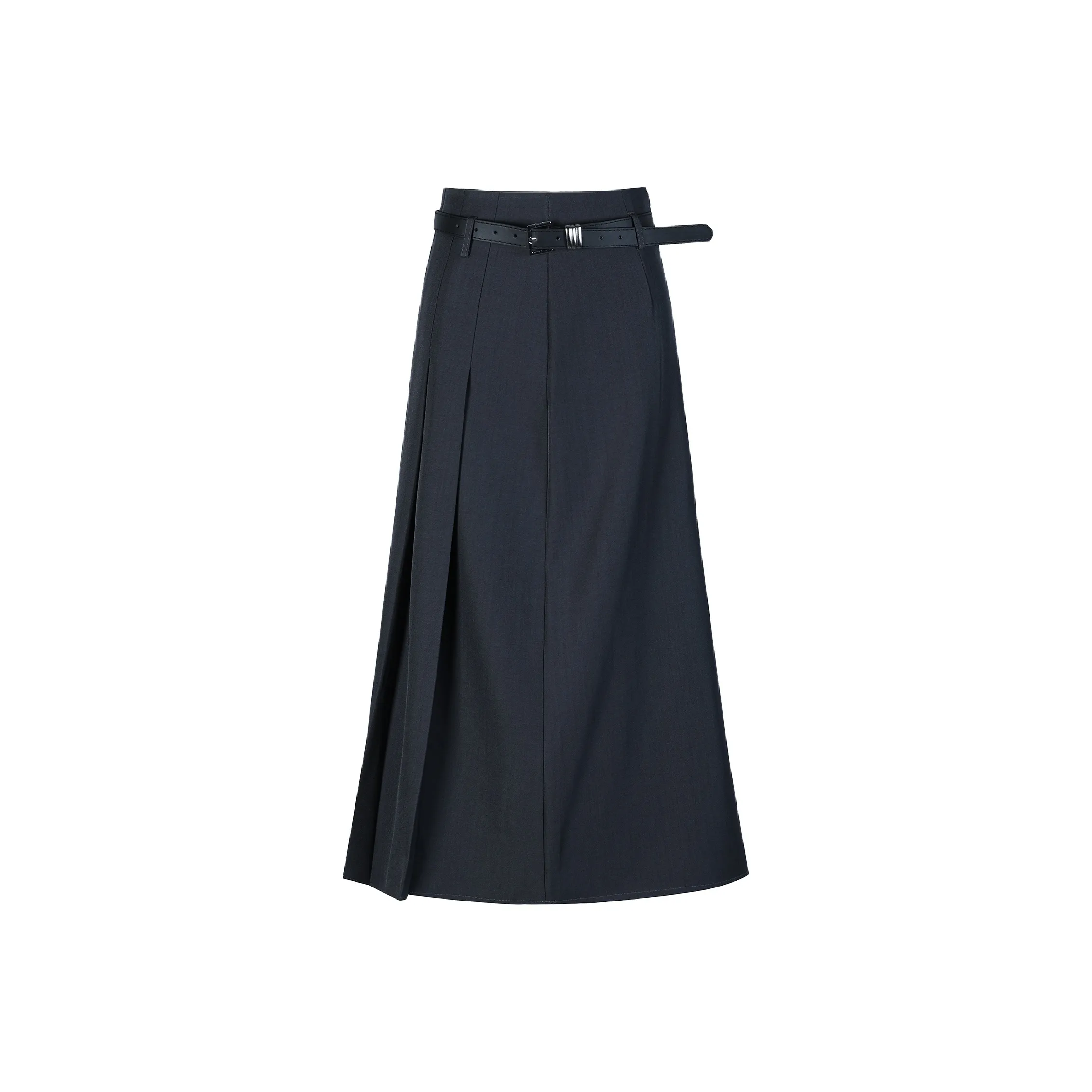 Wen Shan Повседневный Длинный Юбка Женская Серого цвета