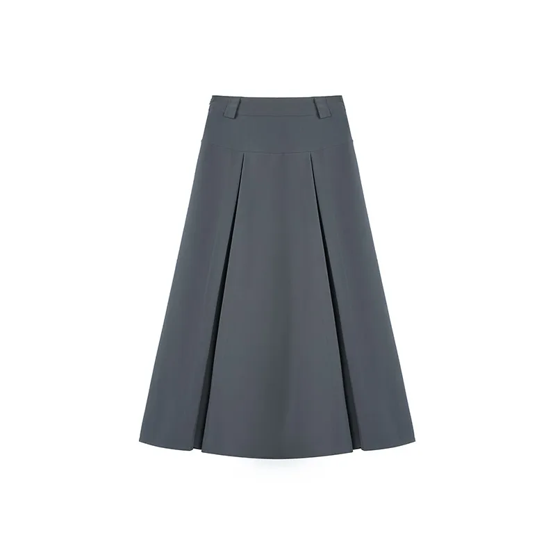 PAIN OR PLEASURE Повседневный Длинный Юбка Женская Серого цвета