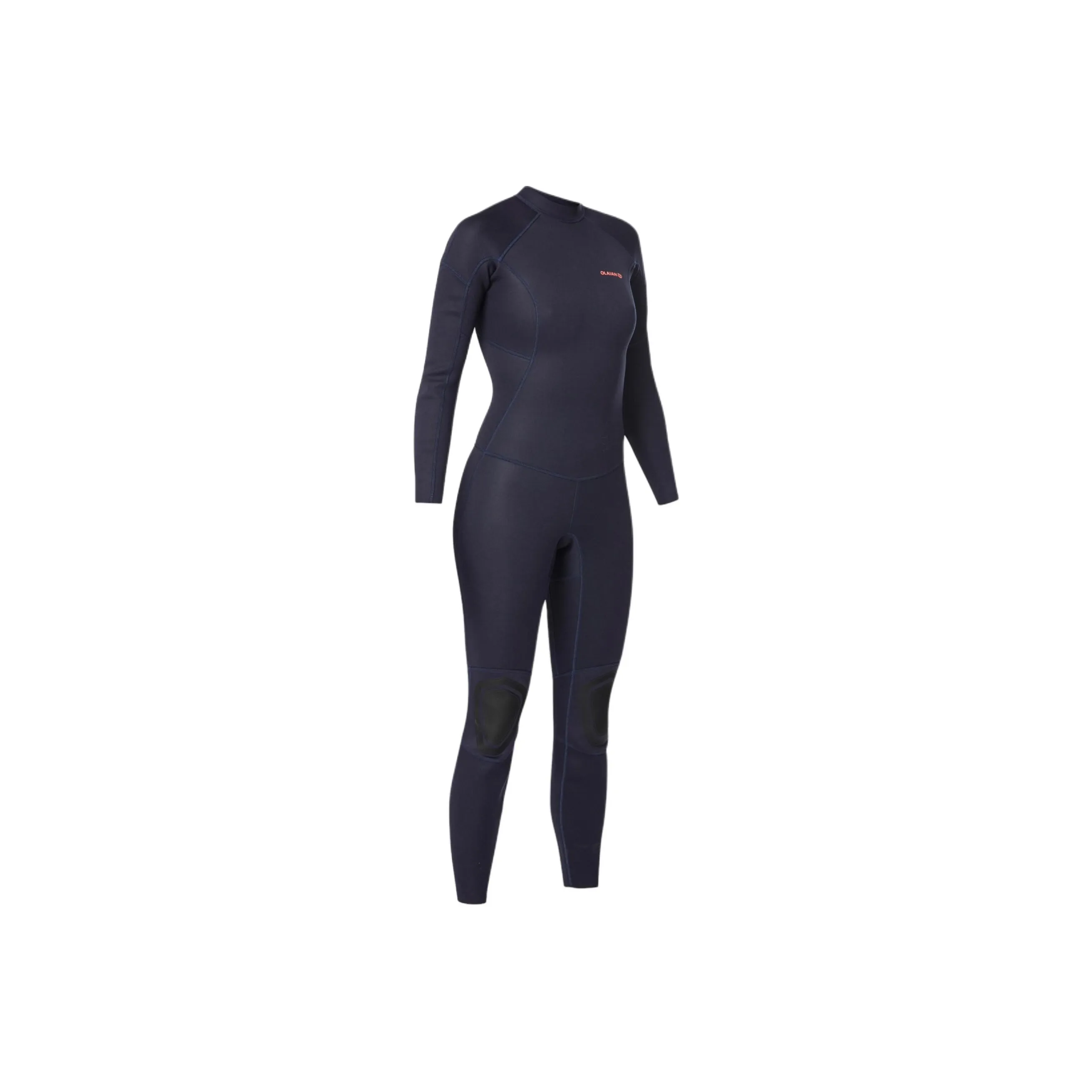 DECATHLON OLAIAN100 Collection SURF Wetsuit Women's Dark Navy Blue/Coral Pink