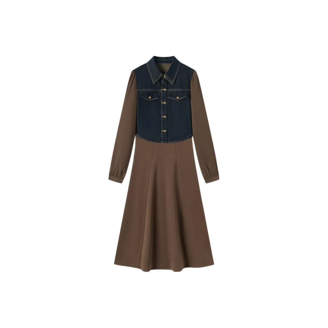 EICHITOO Skirt Set Women's Dark Coffee Accented With Light Coffee