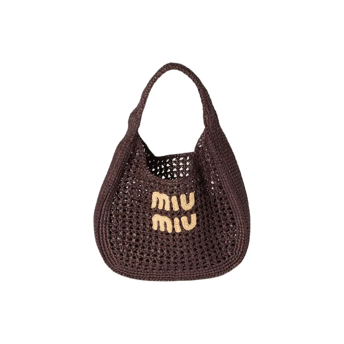 MIU MIU Viscose Handbag Women's Cocoa Brown