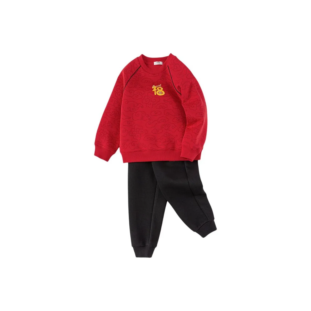 BALABALA Повседневная спортивная одежда Красный черный Тон Дети Возраст 3-7 лет