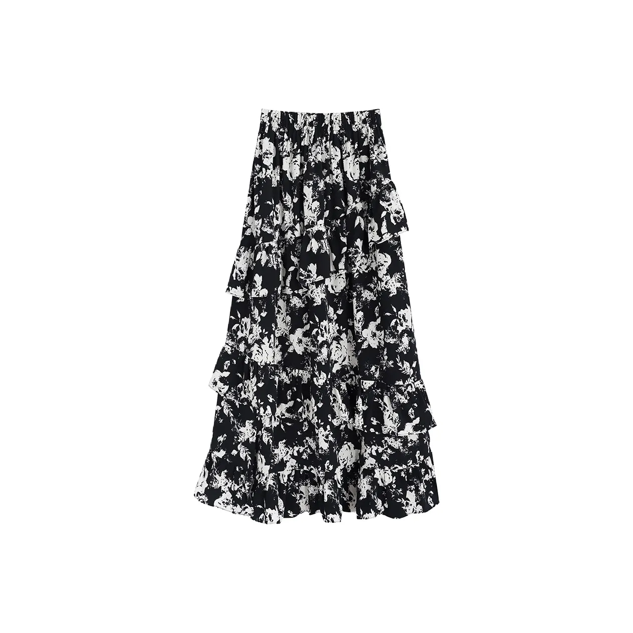 Garbege Повседневный Длинный Юбка Женские Черный