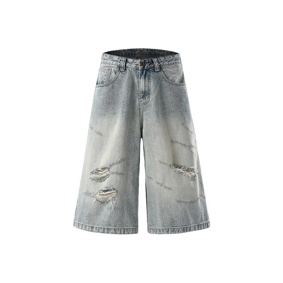 KUXIANSENWENYI Синие унисекс джинсовые шорты