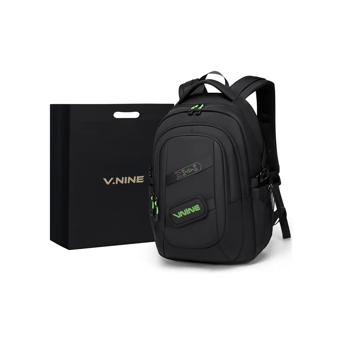 V.NINE Textile, Synthetic Leather Graduation Travel Backpack For Men And Women's Backpack Tubas Unisex Space Black