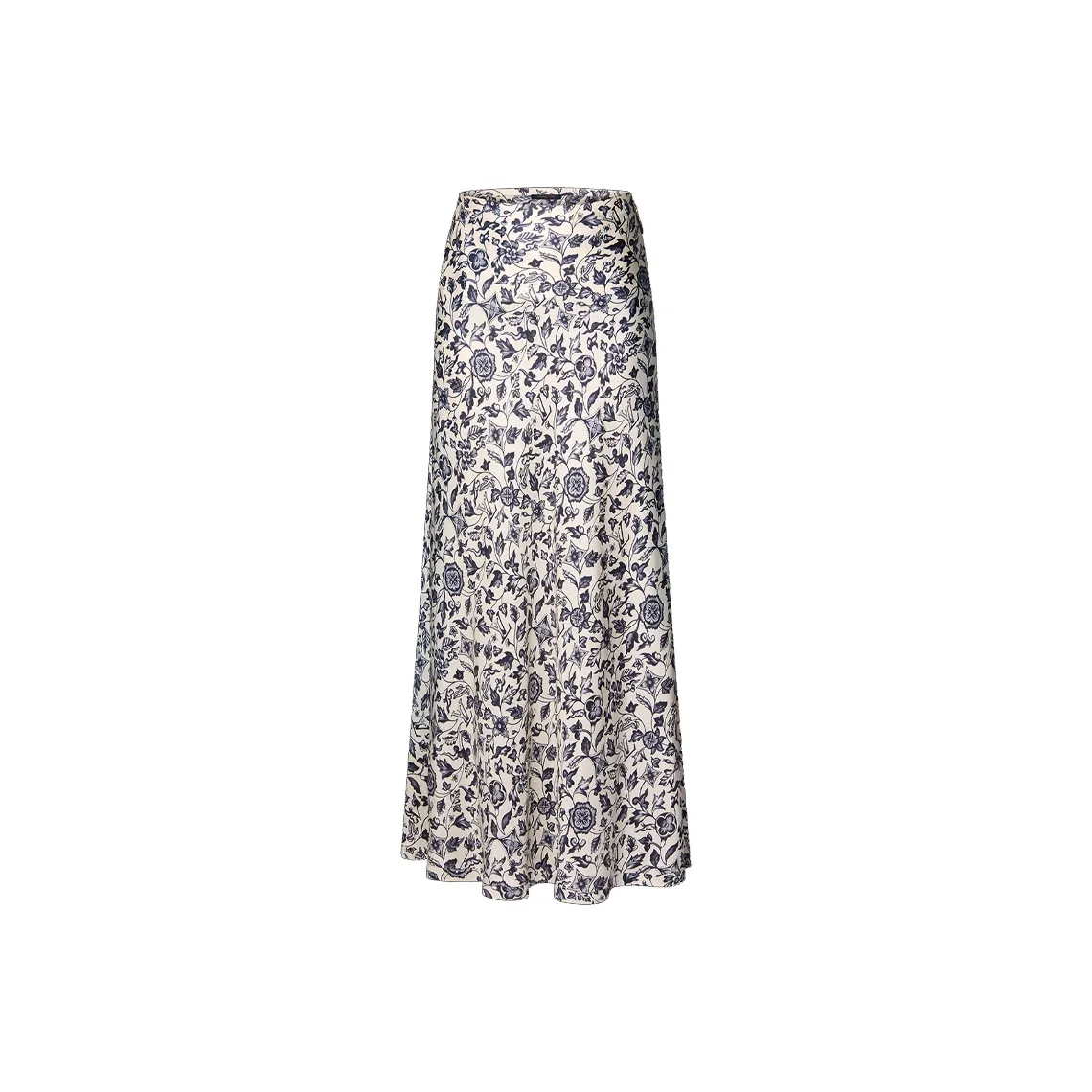 Lv Botanical Print Flared Maxi Skirt