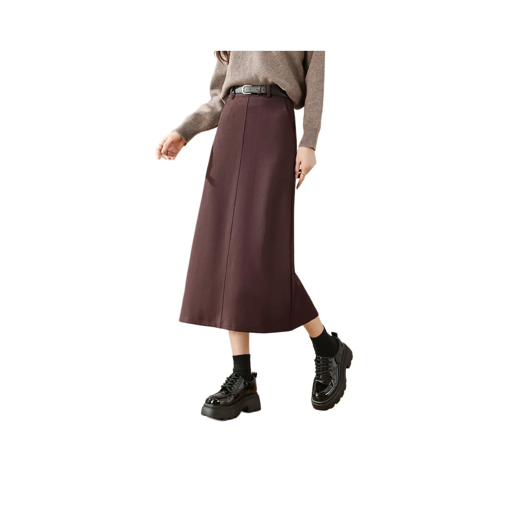 TERRE BLEUE Повседневная длинная юбка женская черная