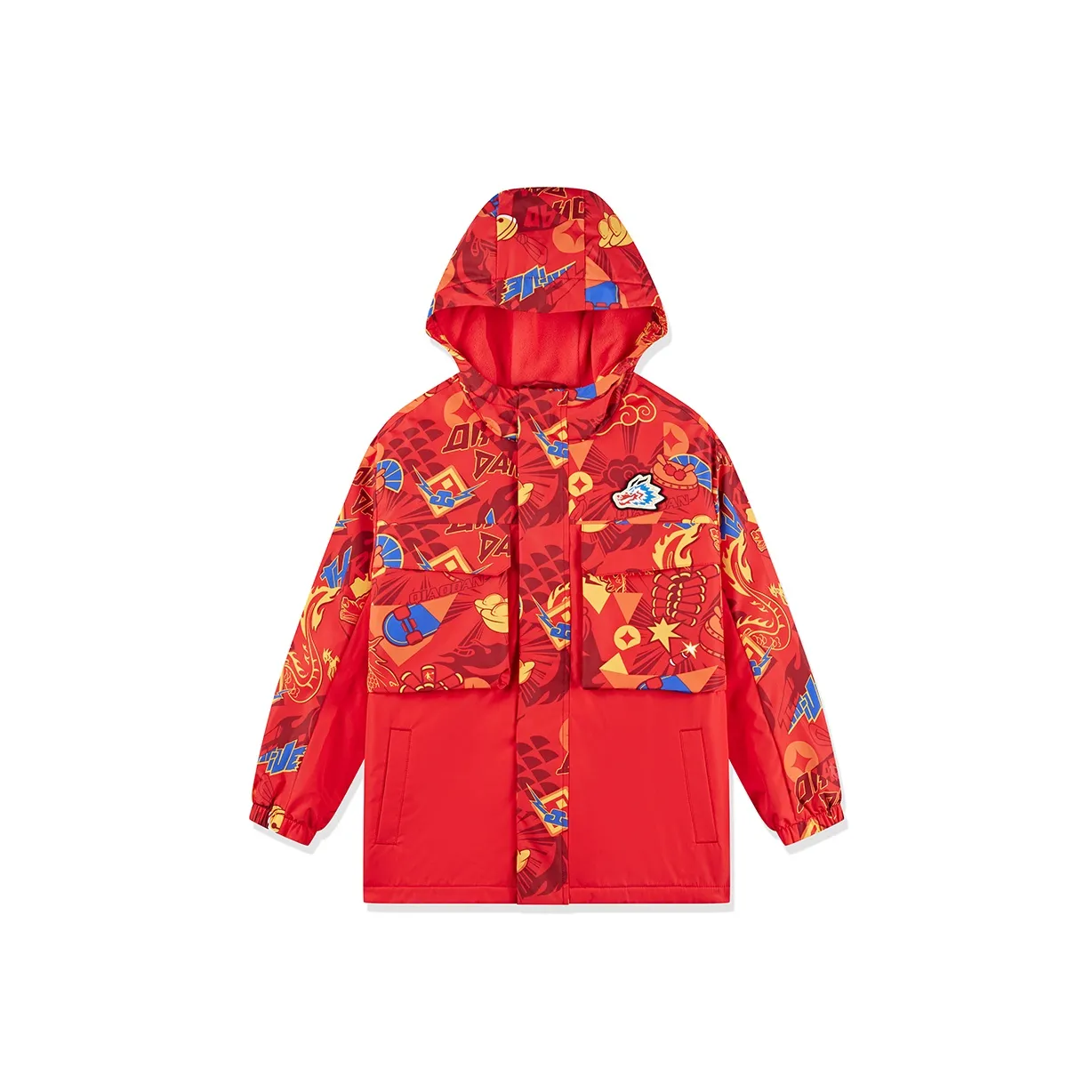 QIAODAN Тренчкот Newborn Красный Полный С принтом Newborn Красный Детский