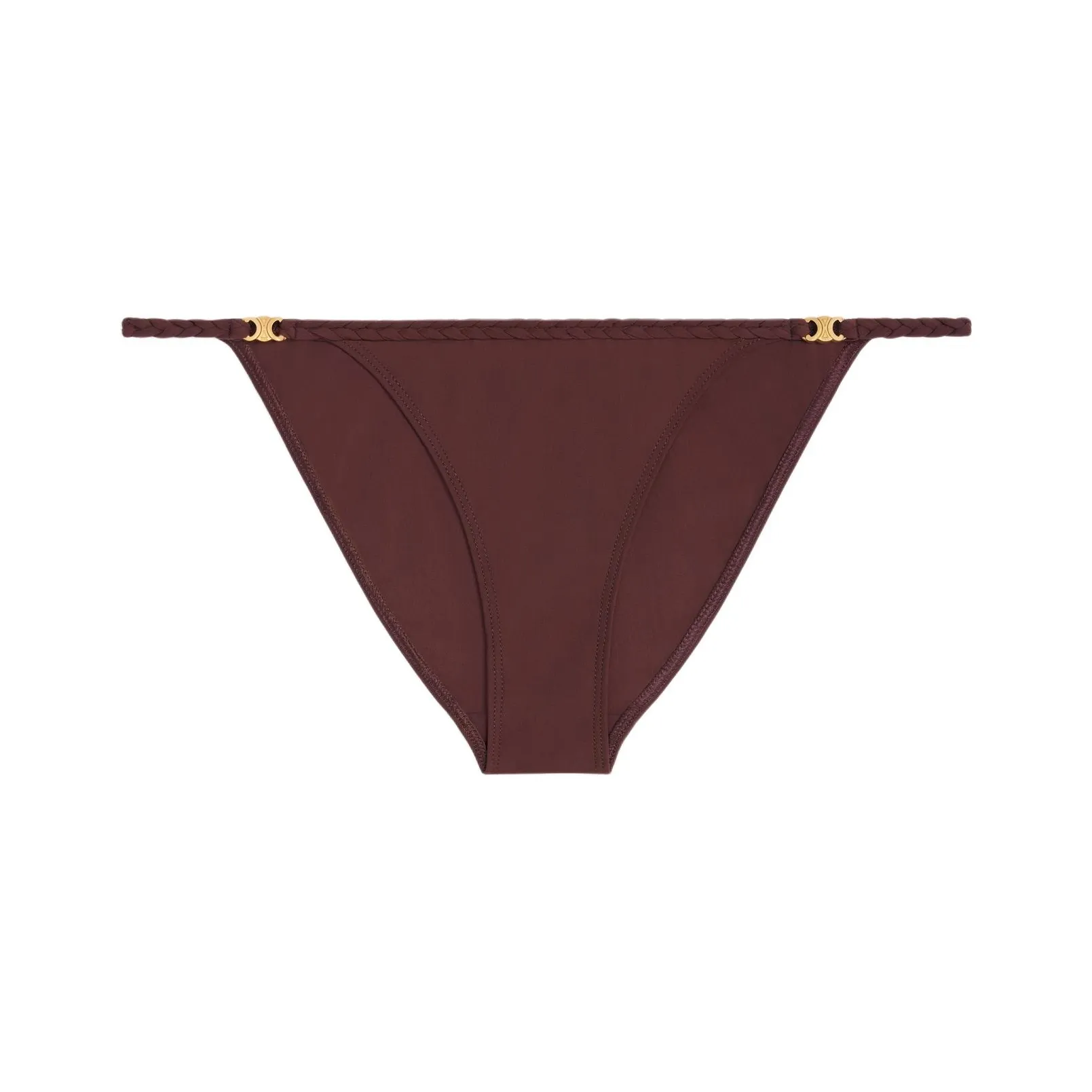 CELINE Triomphe Swimsuit Bottom In Matte Jersey Bikini Women's Brown
