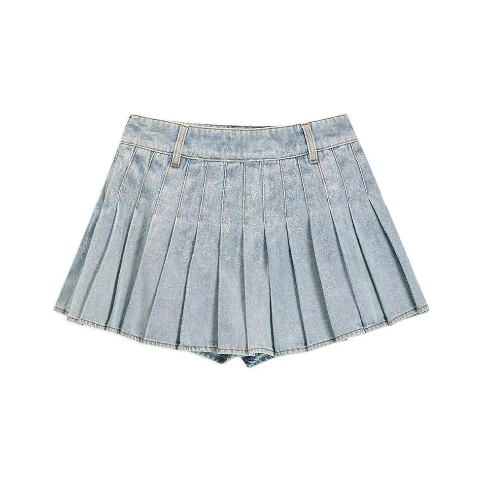 Ed Hardy FW24 Denim Short Skirts Women's Indigo