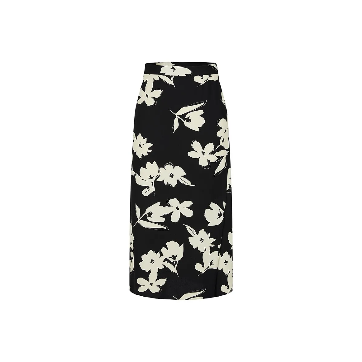 JZ. ANNAKRO Повседневный Длинный Юбка Женские Цветочный Черный
