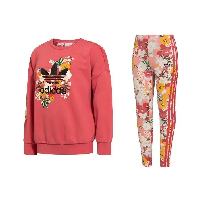 Adidas Originals Повседневная Спортивная Одежда Детская Розовая