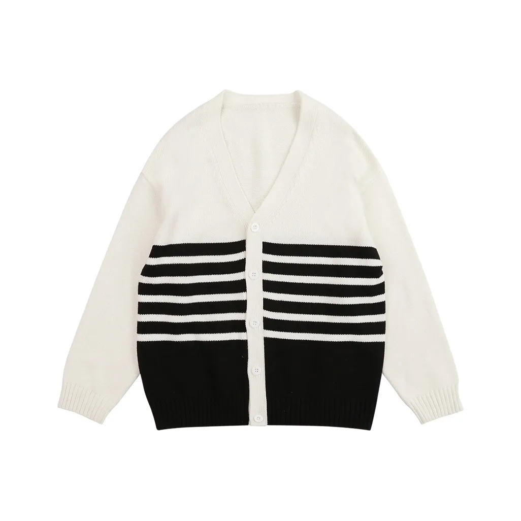 Pure And Good Свитер Черный Белый Полосы Подростки