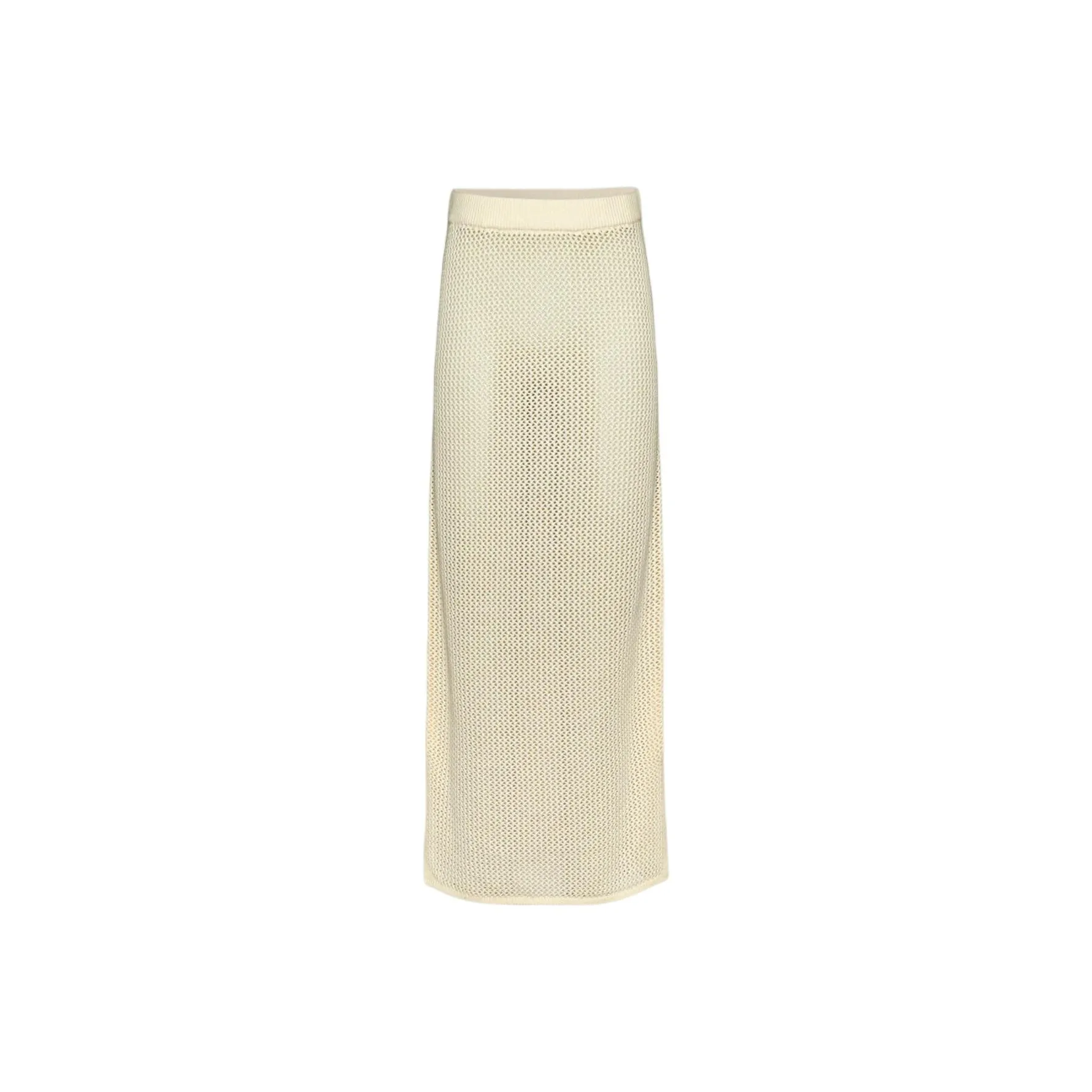 Tommy Hilfiger Kadin Tjw Open Stitch Etek Casual Long Skirts Women's Light Yellow