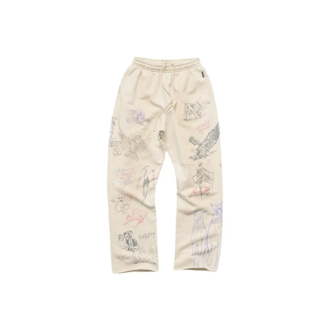 REPRESENT Кремовые Мужские Вязаные Спортивные Штаны