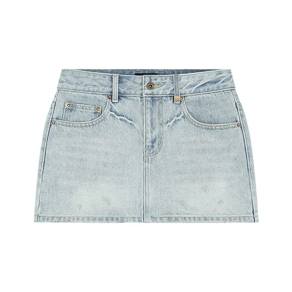 WE11DONE Denim Mini Юбки Женские Небесно-Синий