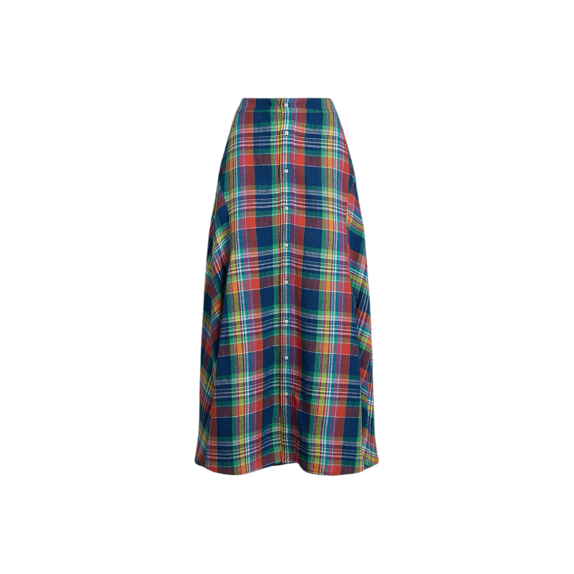 Polo Ralph Lauren Plaid Linen Skirt