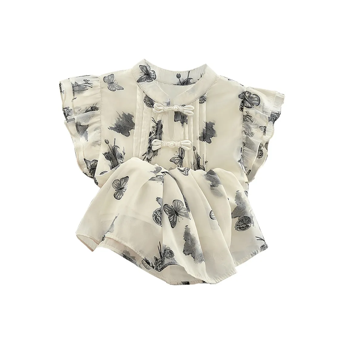 Cypress House Рубашка Женская Абрикосовая Серый Butterfly