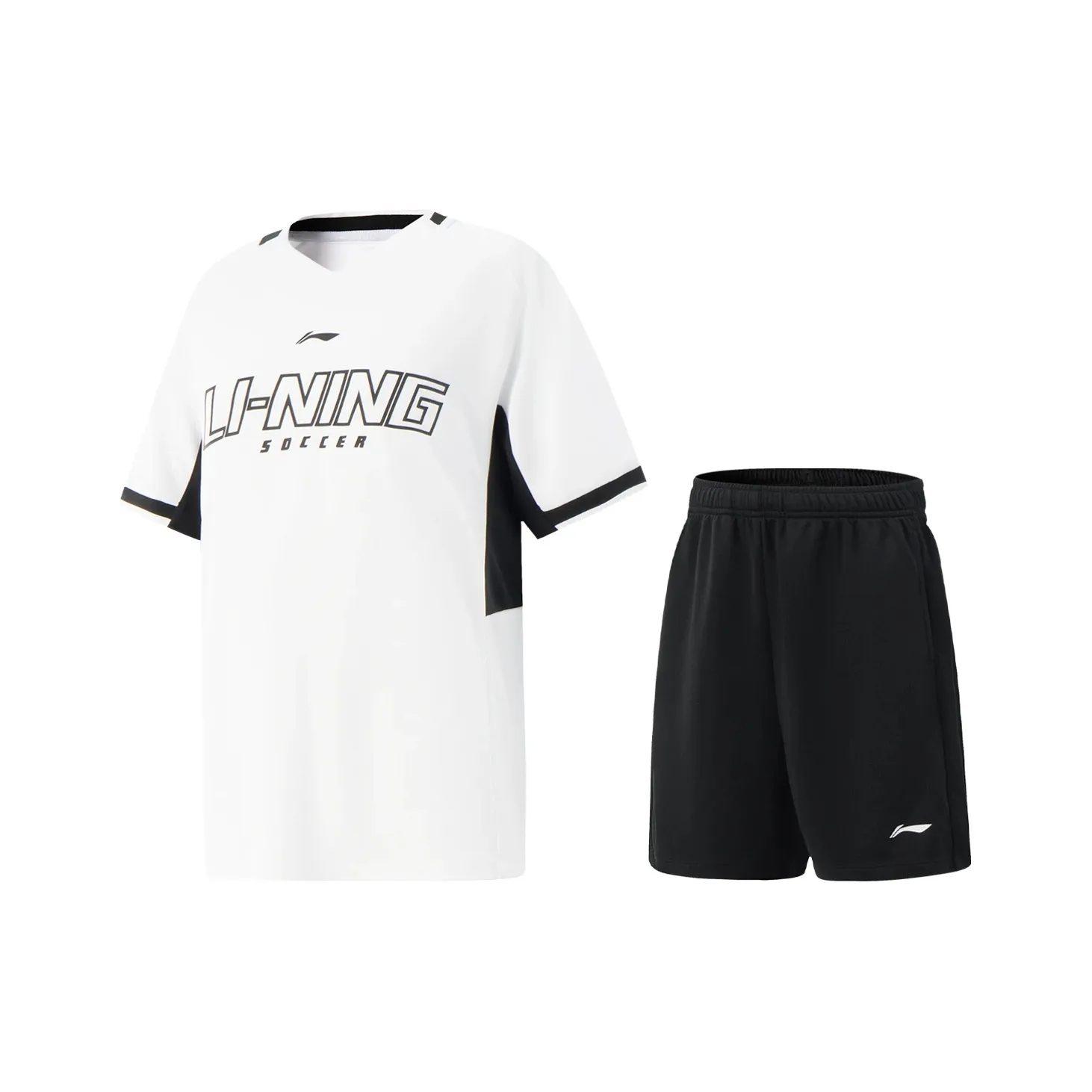 LINING YOUNG Повседневная спортивная одежда Football SS25 Набор Стандартный Белый Черный Детский
